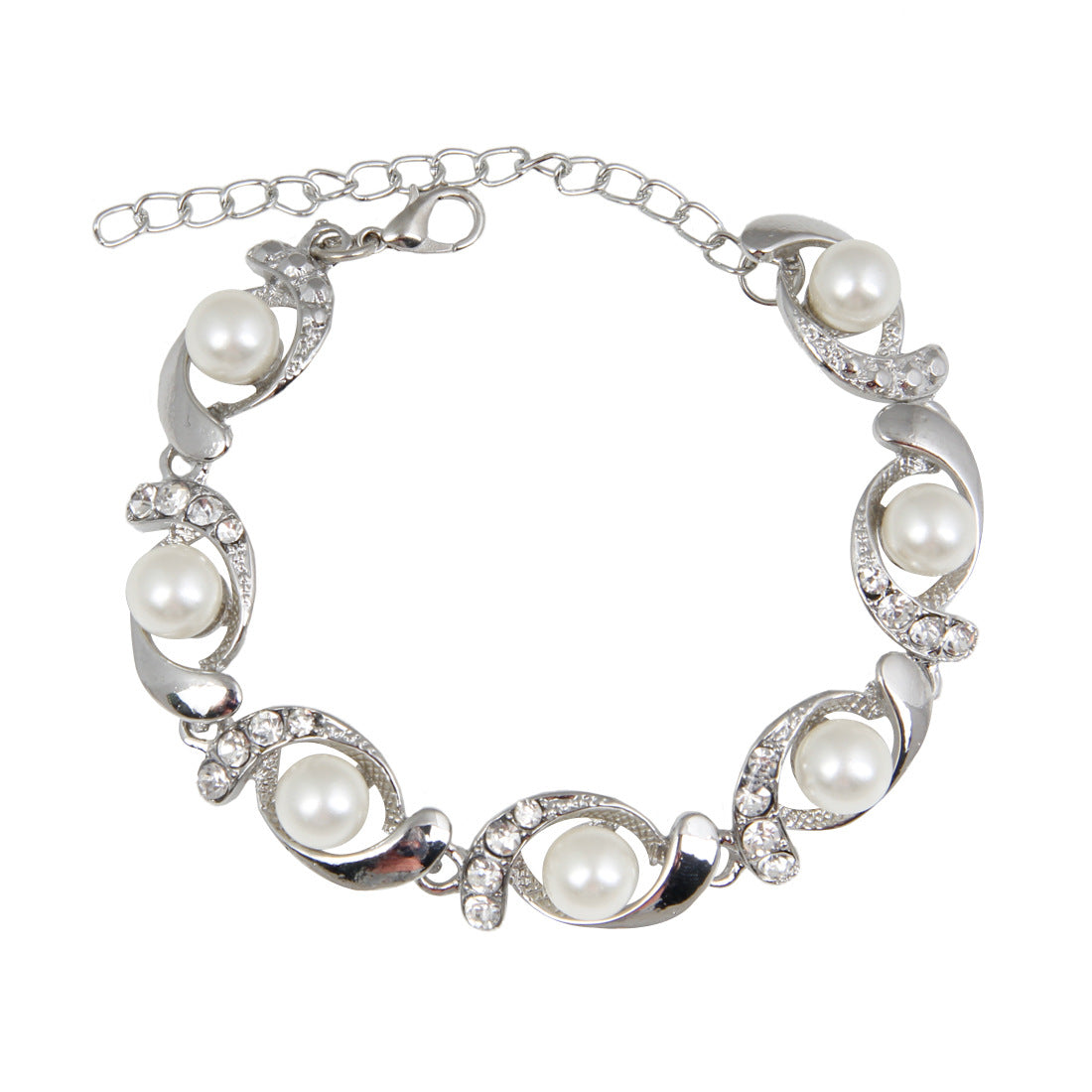 Korean Style Fashion Gold Plated Silver Plated Pearl Alloy Bracelet