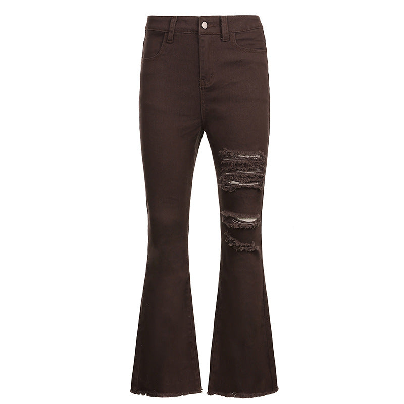 Pantalones vaqueros adelgazantes de cintura alta para mujer