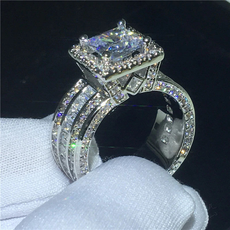 Silver Fashion Women's Ring Engagement Ring Jewelry