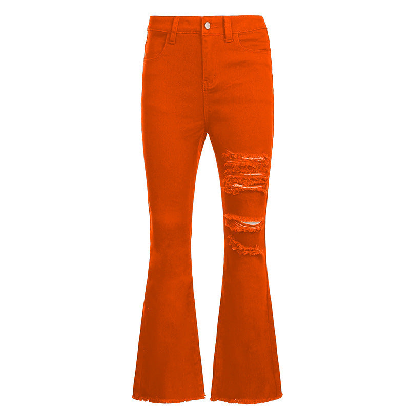 Pantalones vaqueros adelgazantes de cintura alta para mujer