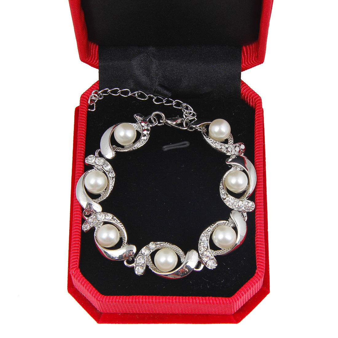 Korean Style Fashion Gold Plated Silver Plated Pearl Alloy Bracelet