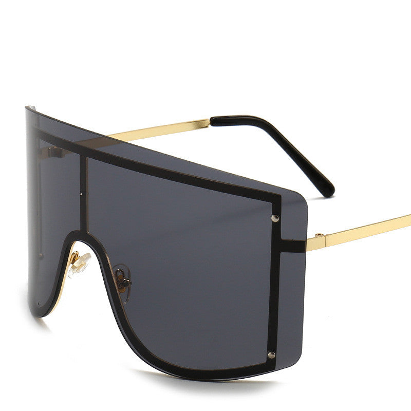 One Piece Sunshade Sunglasses Women Frameless Sunscreen Hat Glasses