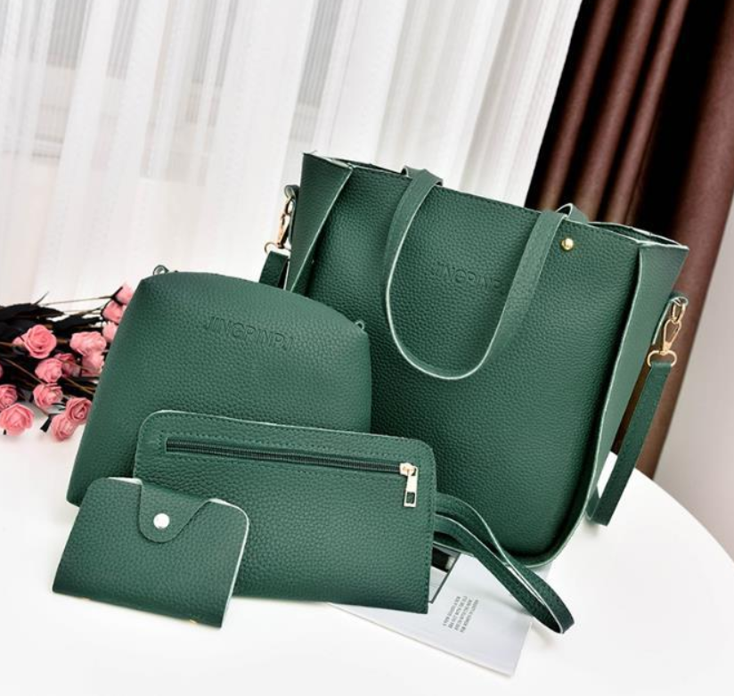 Korean Version Of Bucket Tassel Four-piece Mother-in-law Bag Handbag Mobile Phone Coin Purse