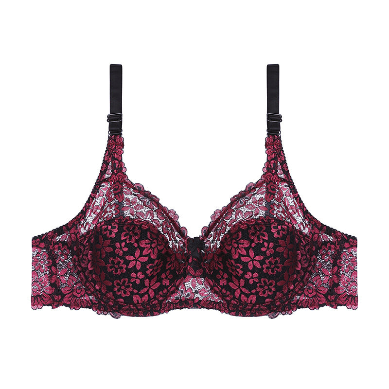 Women's Plus Size Lace Perspective Lingerie Fashion Bra