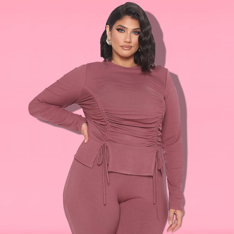 Ropa de mujer de moda de hilo de color sólido de verano