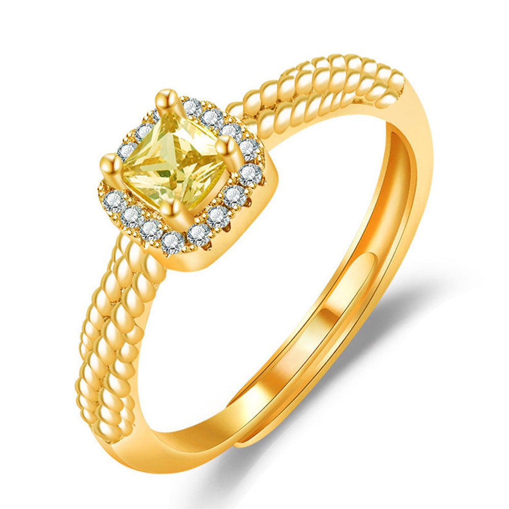 Conjunto de tres piezas de pendientes con anillo y collar con colgante sencillo a la moda para mujer