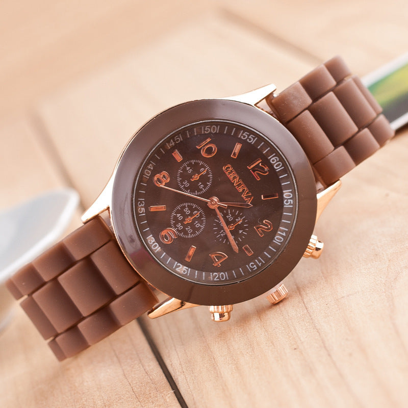 Silicone Couple Watches Trendy Fashion Men's And Women's Quartz Watch