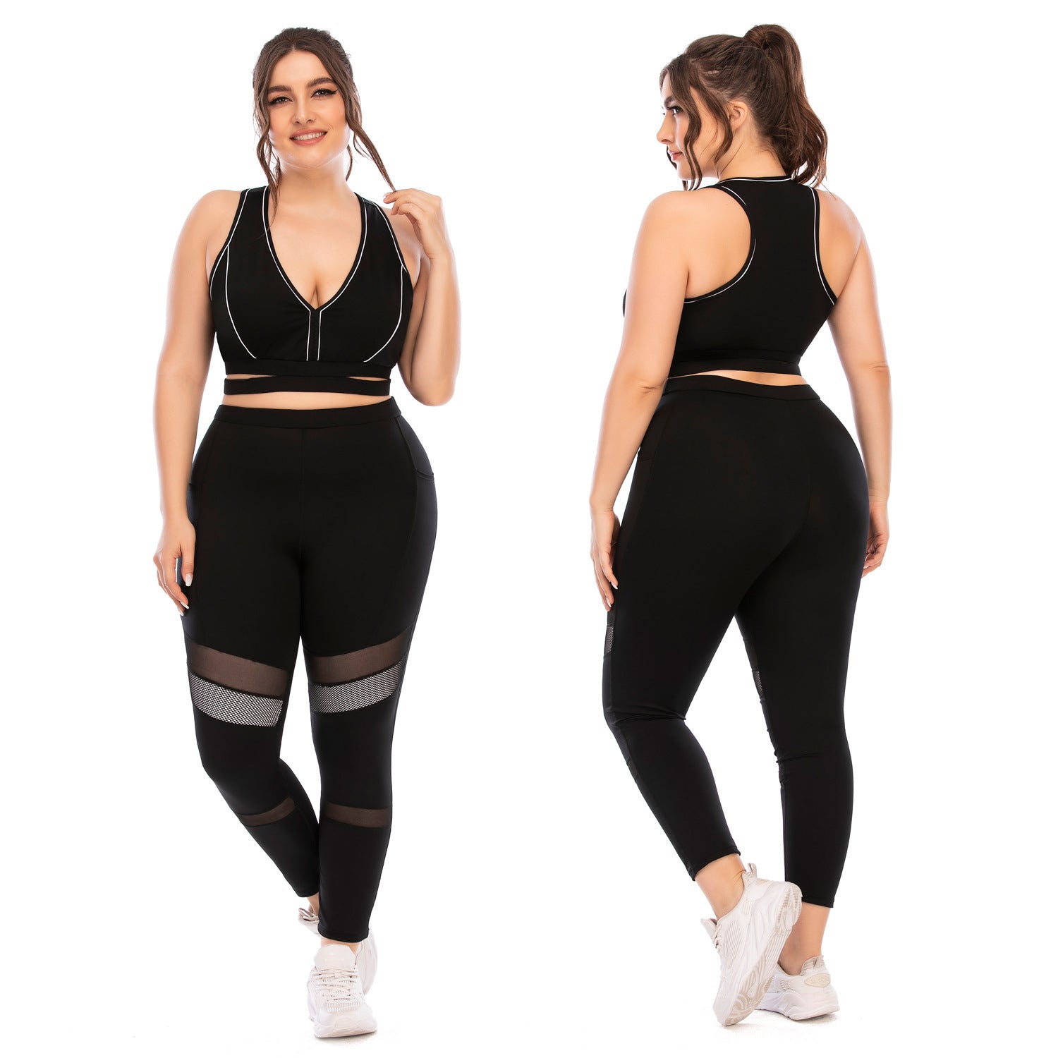 Trajes de entrenamiento Ropa de yoga de talla grande Pantalones ajustados