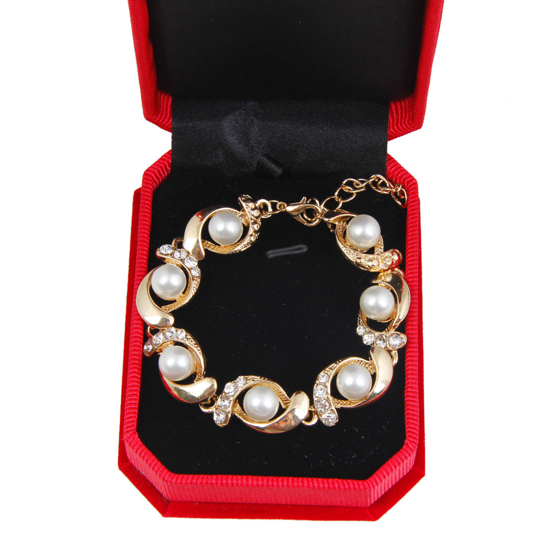 Korean Style Fashion Gold Plated Silver Plated Pearl Alloy Bracelet