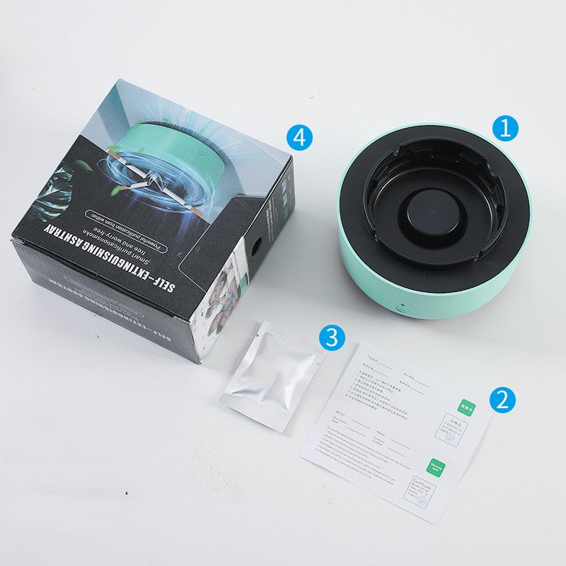 Smoke Removal Air Purification Ashtray Anion Purification Practical Automatic Purifier Ashtray Portable Gadgets For Car Or Home Ashtray