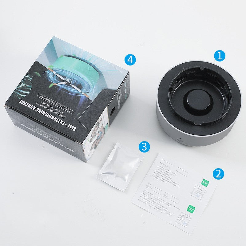 Smoke Removal Air Purification Ashtray Anion Purification Practical Automatic Purifier Ashtray Portable Gadgets For Car Or Home Ashtray