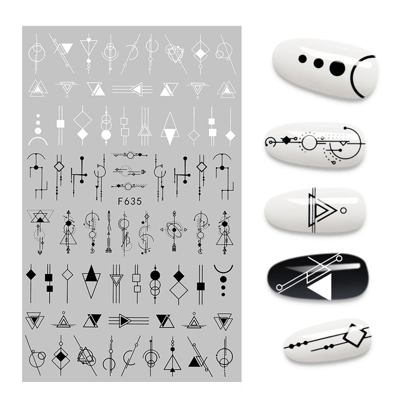 The New 3D Nail Sticker Cool English Letter stickers for nail Foil Love Heart Design Nails Accessories Fashion Manicure Sticker