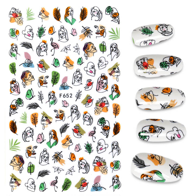 The New 3D Nail Sticker Cool English Letter stickers for nail Foil Love Heart Design Nails Accessories Fashion Manicure Sticker