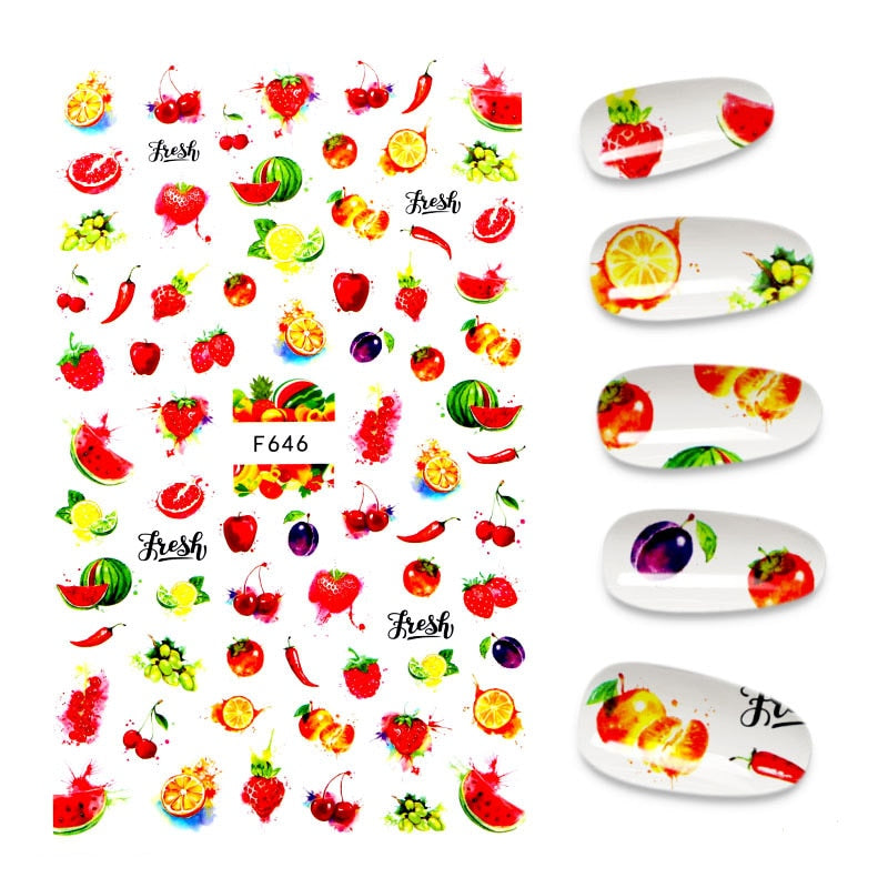 The New 3D Nail Sticker Cool English Letter stickers for nail Foil Love Heart Design Nails Accessories Fashion Manicure Sticker