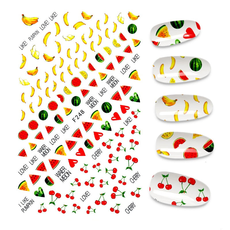 The New 3D Nail Sticker Cool English Letter stickers for nail Foil Love Heart Design Nails Accessories Fashion Manicure Sticker