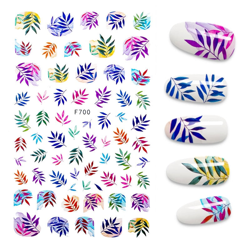The New 3D Nail Sticker Cool English Letter stickers for nail Foil Love Heart Design Nails Accessories Fashion Manicure Sticker