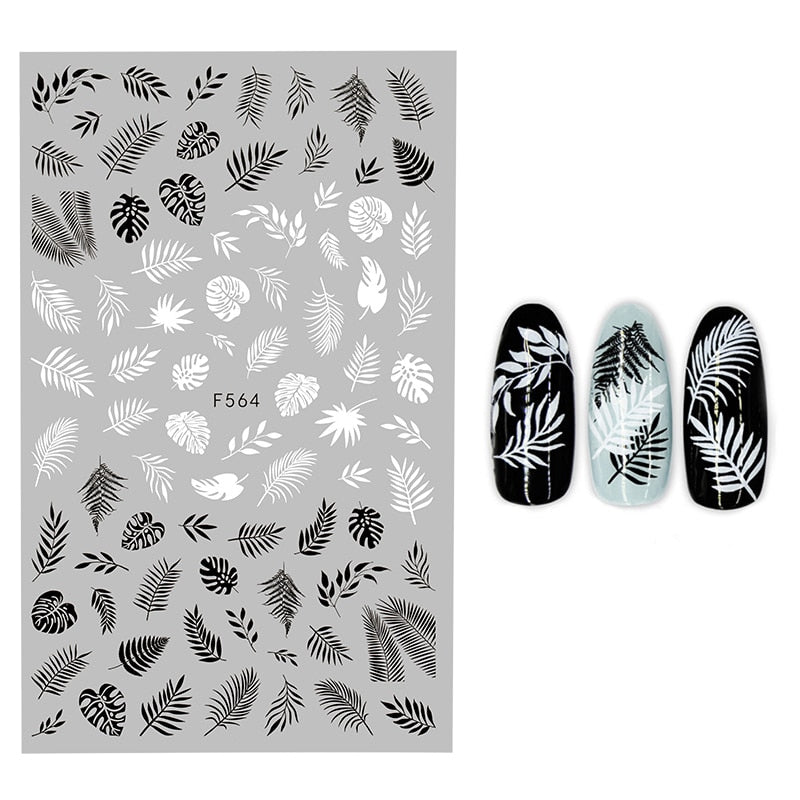 The New 3D Nail Sticker Cool English Letter stickers for nail Foil Love Heart Design Nails Accessories Fashion Manicure Sticker