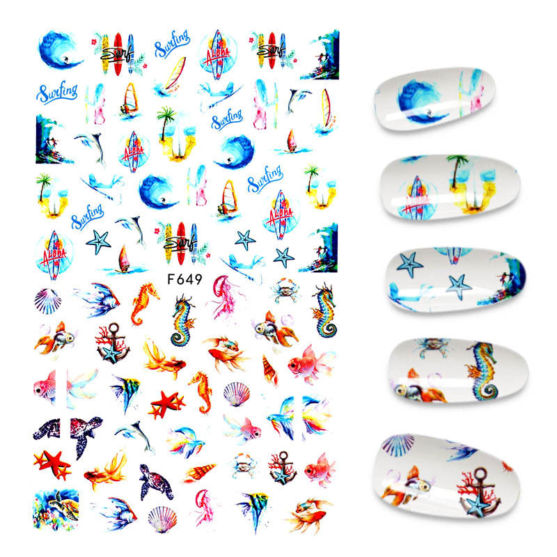 The New 3D Nail Sticker Cool English Letter stickers for nail Foil Love Heart Design Nails Accessories Fashion Manicure Sticker
