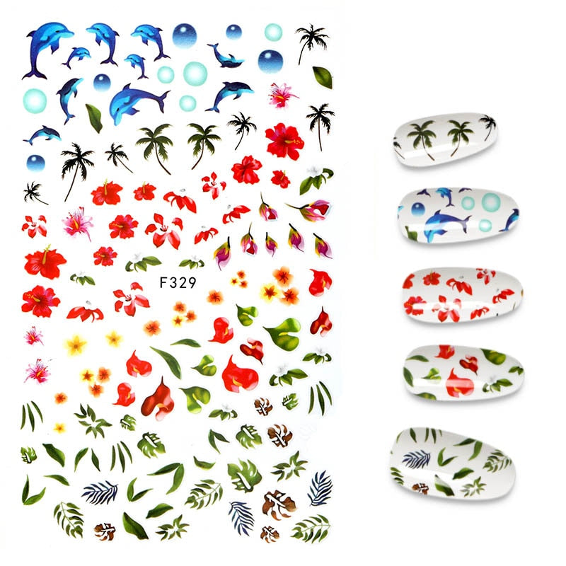 The New 3D Nail Sticker Cool English Letter stickers for nail Foil Love Heart Design Nails Accessories Fashion Manicure Sticker