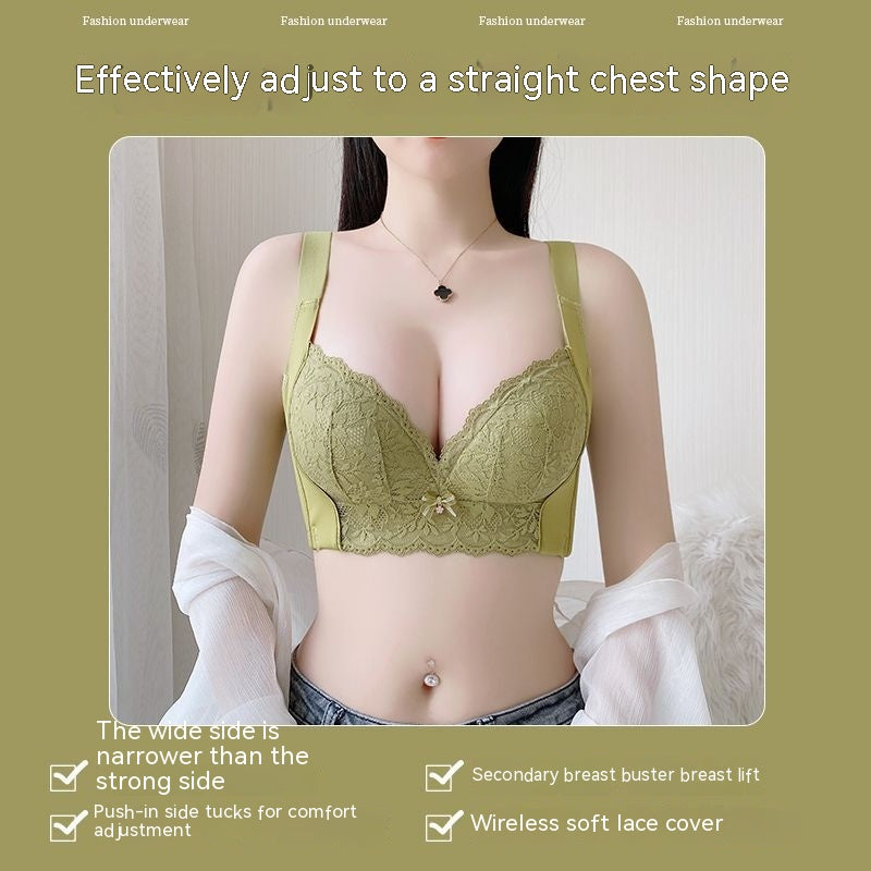 Adjustable Push Up Correction Anti-sagging External Expansion Side Drawing Bra