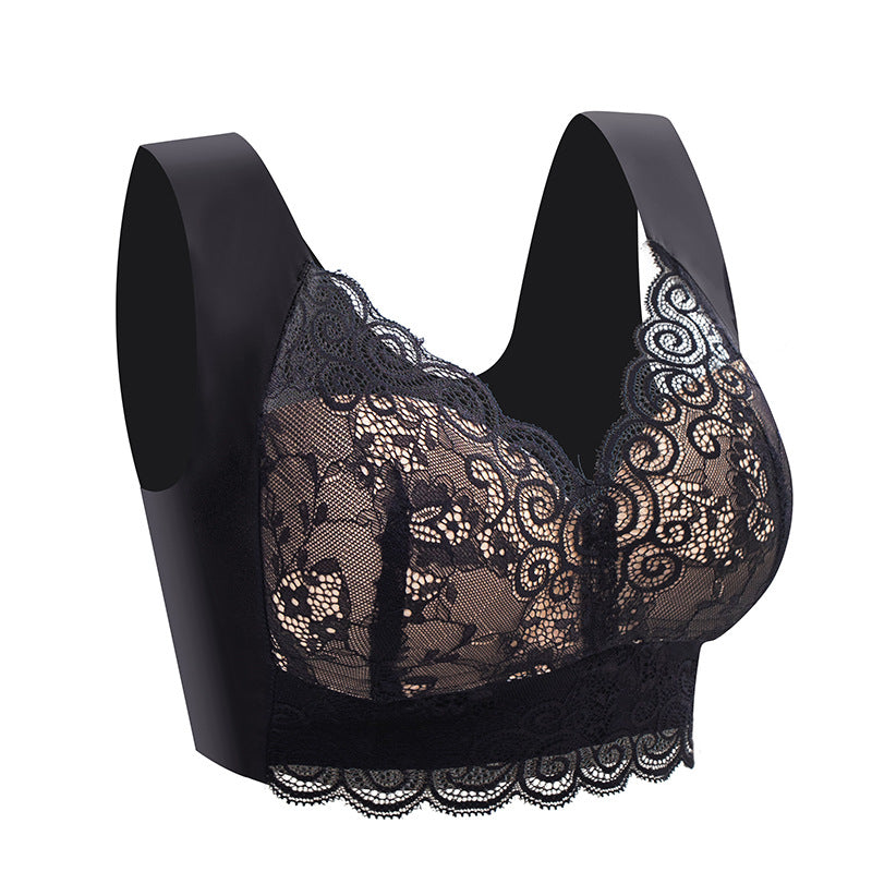 Women's Plus Size Lace Seamless Bra