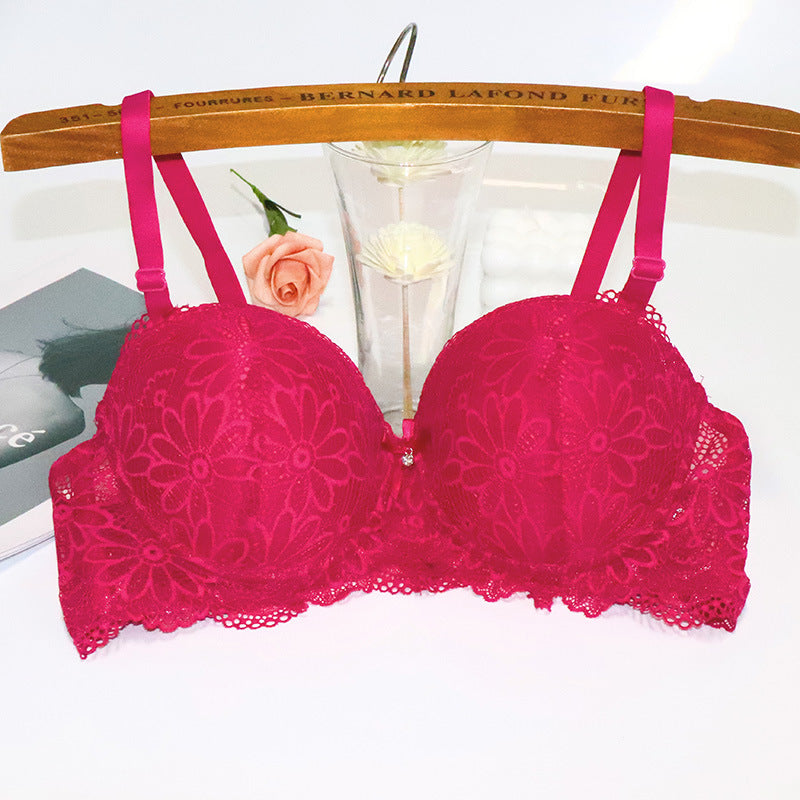 Half Cup Lace Bra Steel Ring Push Up Prevent Accessory Breast Plus Size Underwear