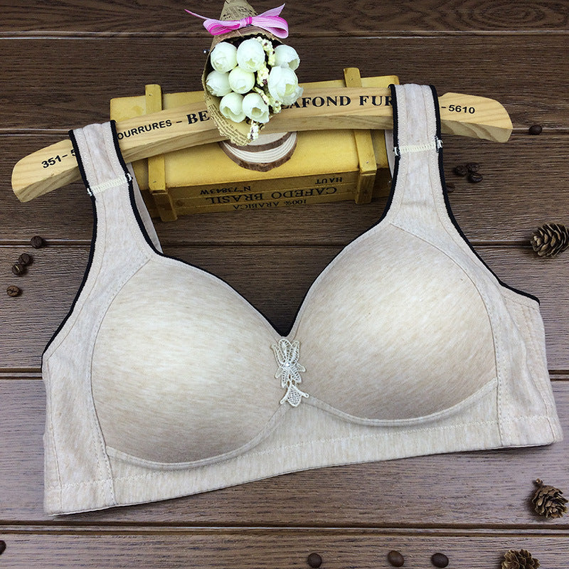 Large Size Bra Cotton No Steel Ring Sports Comfortable Thin Bra Underwear Women