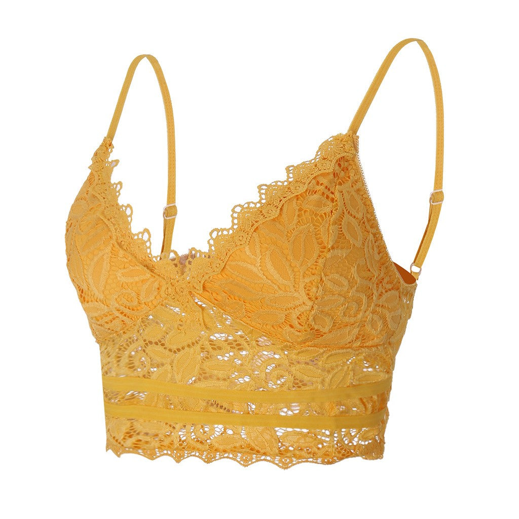 See-through lace sling bra