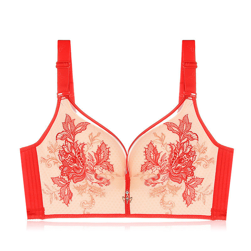 Beautifully embroidered bra without steel ring