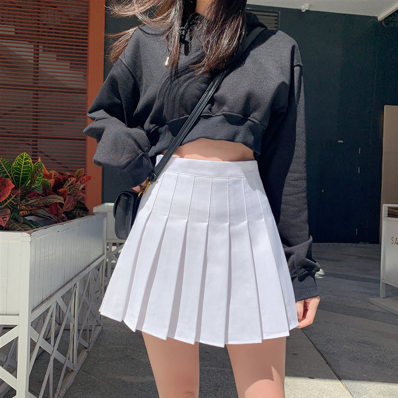 Female Autumn And Winter Student High-waisted A-line Pleated Skirt