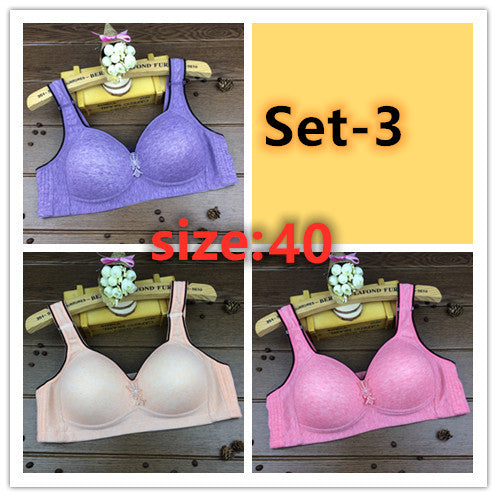 Large Size Bra Cotton No Steel Ring Sports Comfortable Thin Bra Underwear Women