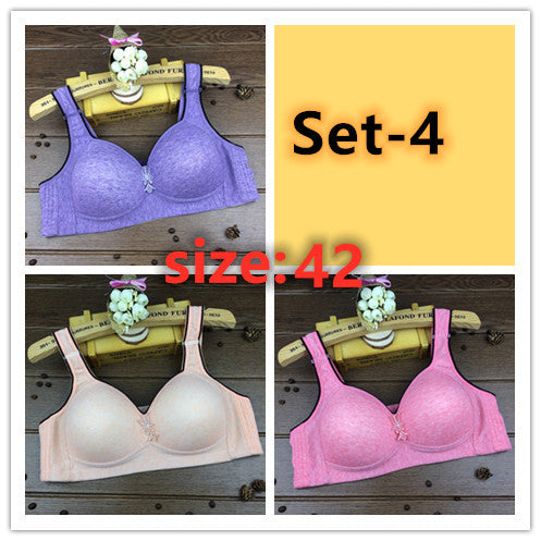 Large Size Bra Cotton No Steel Ring Sports Comfortable Thin Bra Underwear Women