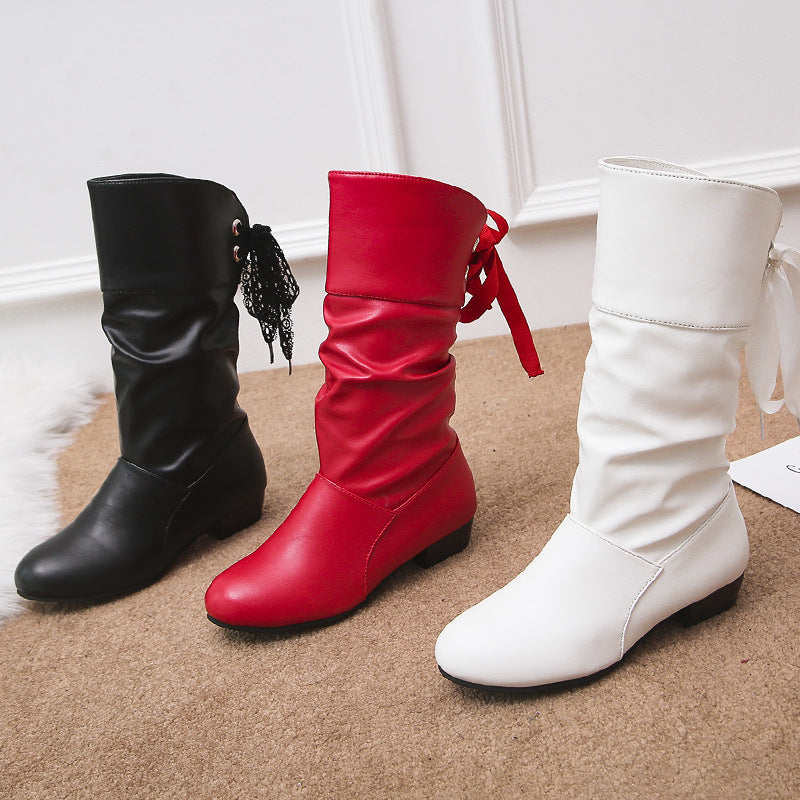 New Autumn And Winter Low-heeled Boots