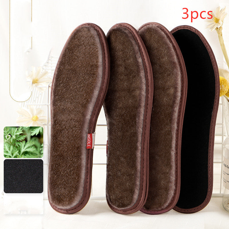 Cold-proof plus velvet wool cotton insole