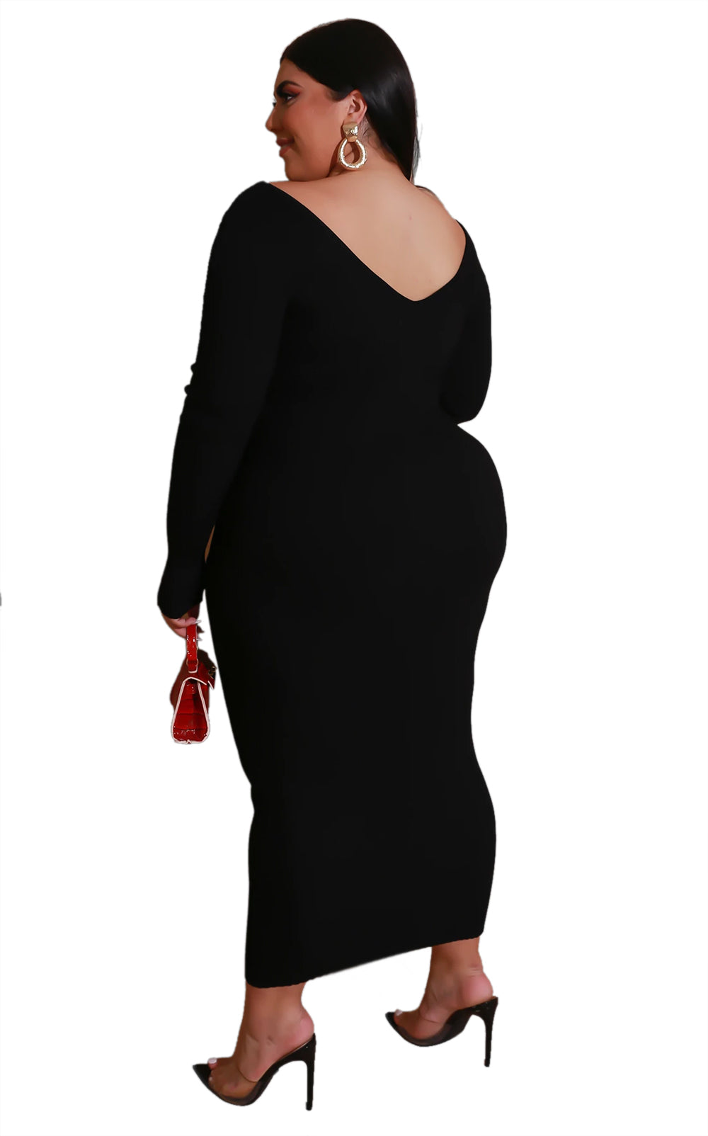 Plus size V-neck dress