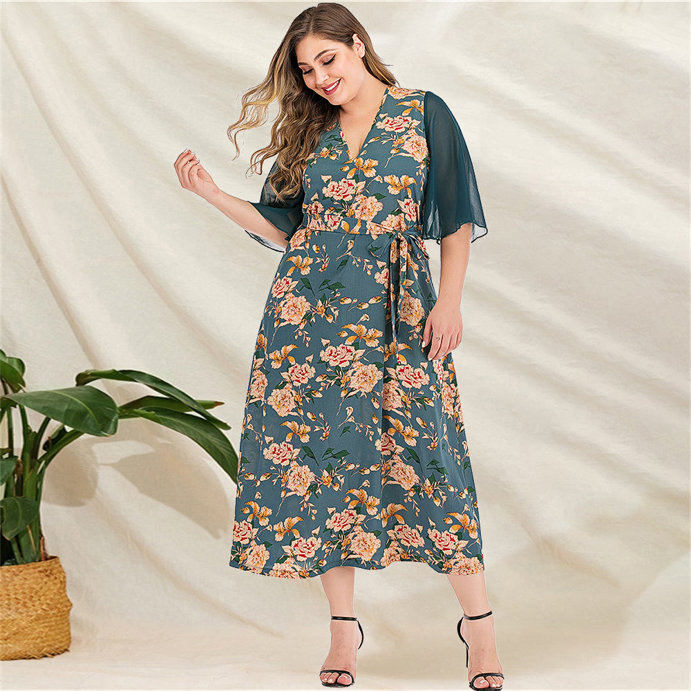 Plus size print dress