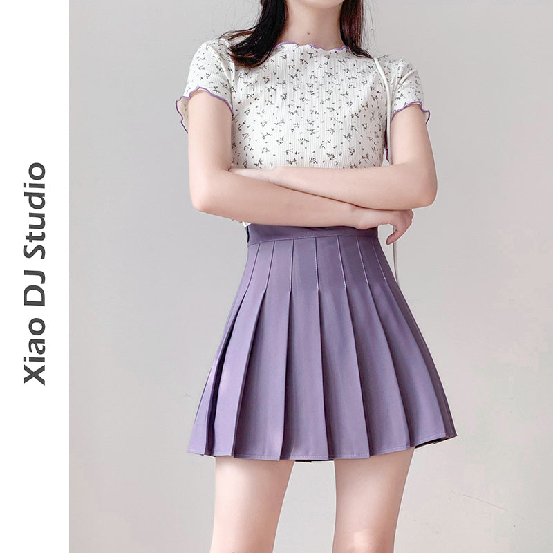 Female Autumn And Winter Student High-waisted A-line Pleated Skirt