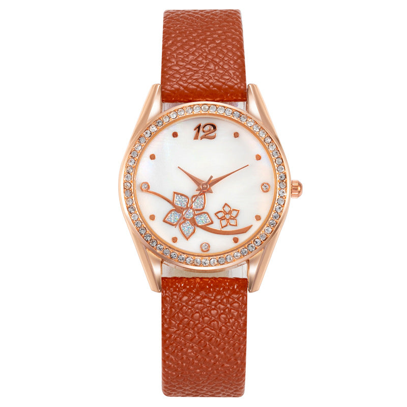 Fashion Plaid Pattern Women's Decorative Watch