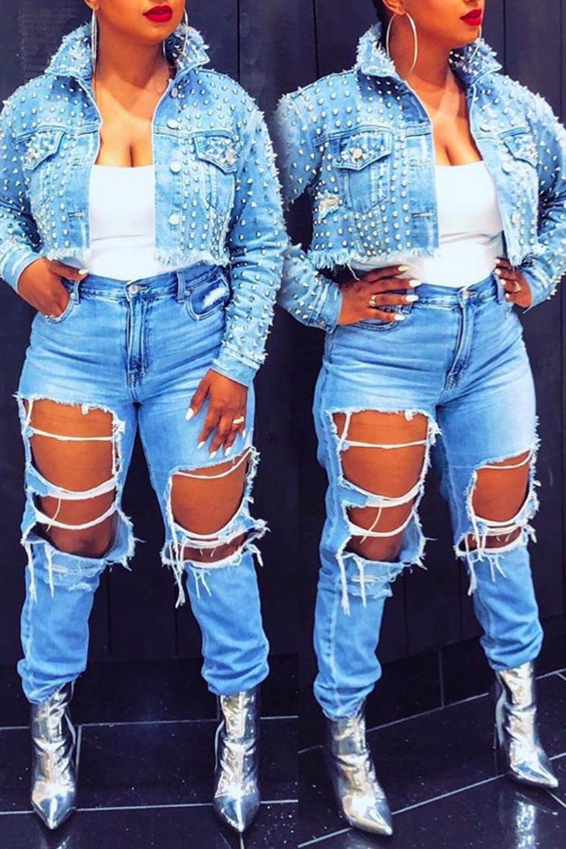 Women's short denim jacket