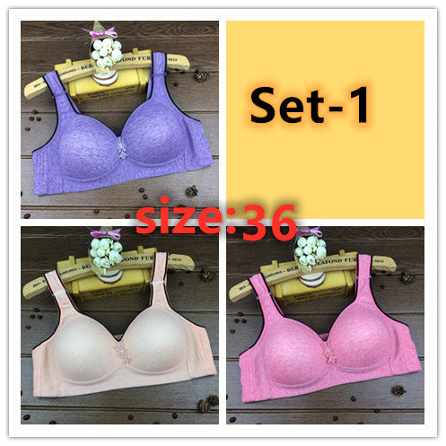 Large Size Bra Cotton No Steel Ring Sports Comfortable Thin Bra Underwear Women