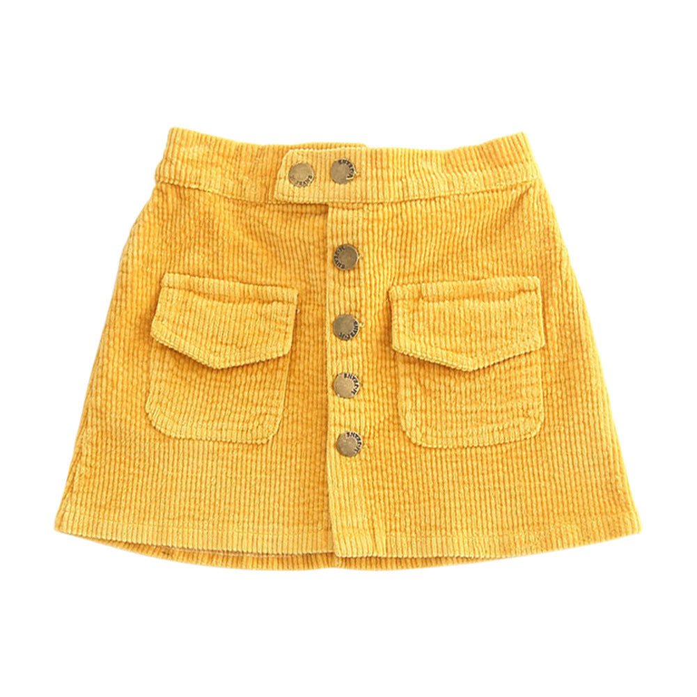 Girls' Skirts Western Style Corduroy Hip Skirts