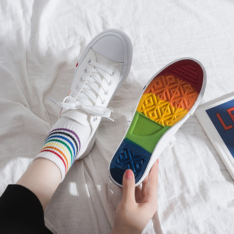 Fairy rainbow canvas shoes