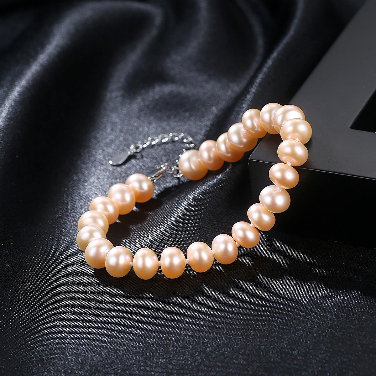 S925 Silver Buckle 7-8mm Freshwater Pearl Bracelet