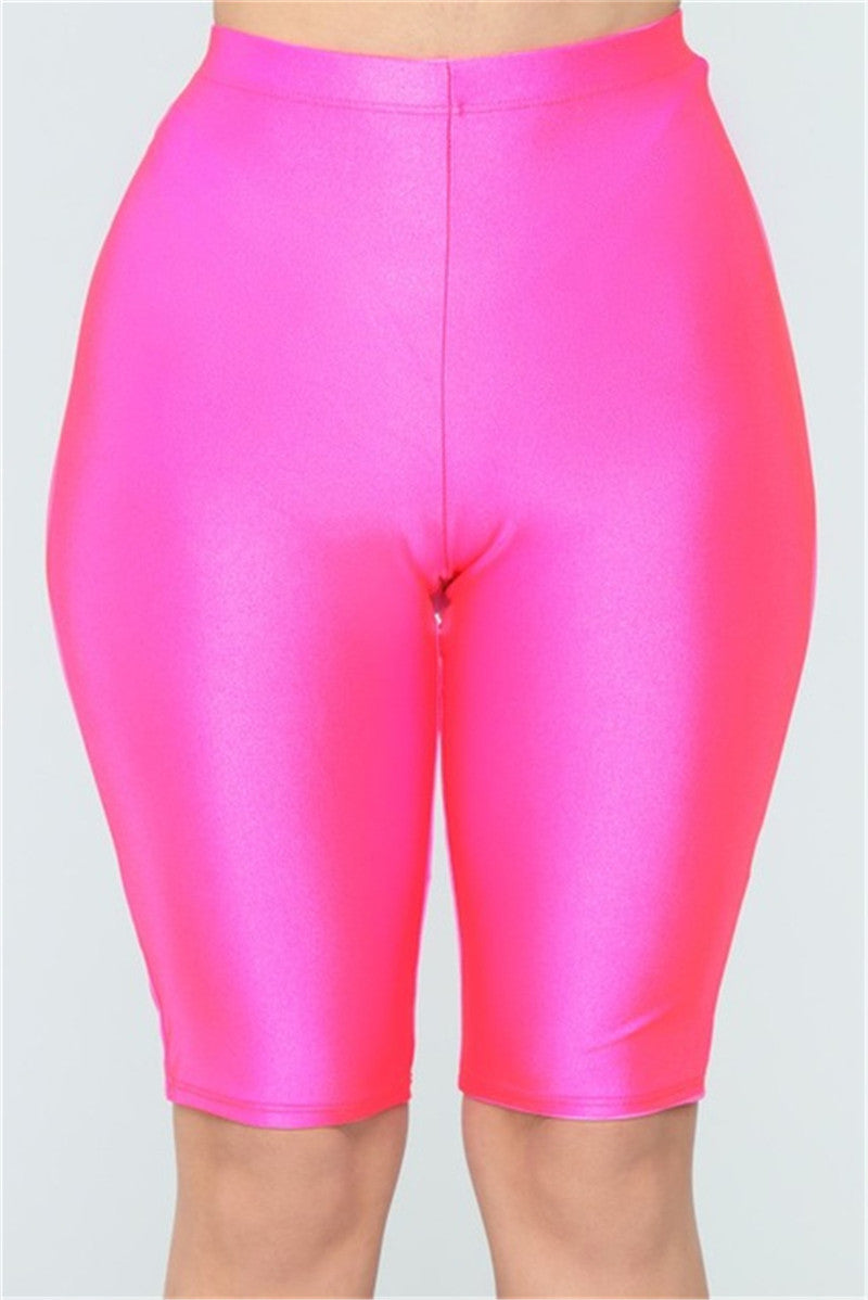 Women's Peach Hip Fitness Pants Women's Stretch Five-point Pants