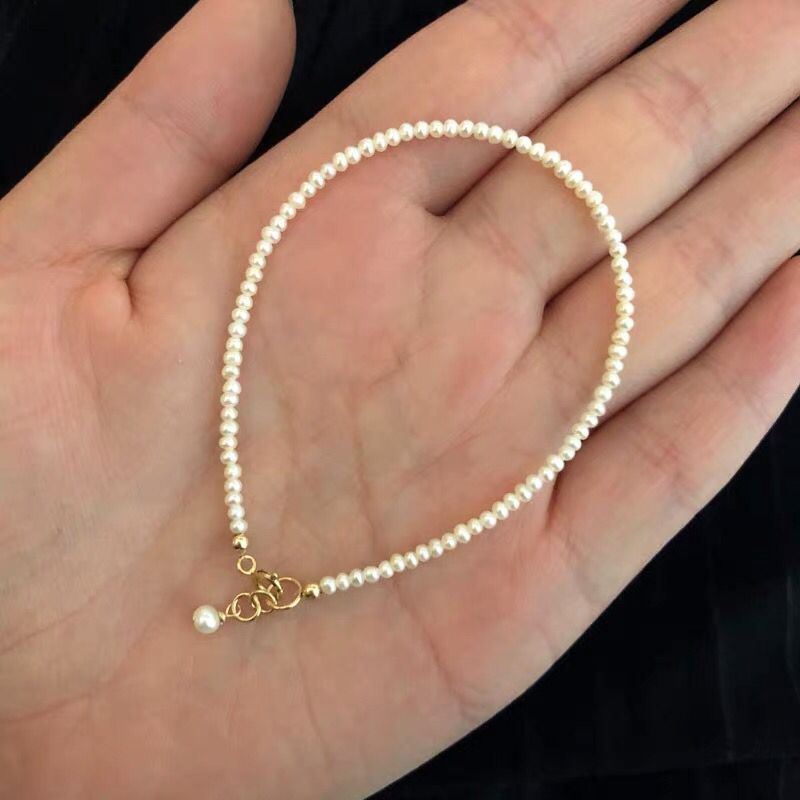 Pearl Bracelet Q Cute Small Pearl Natural Mini Small Delicate Bracelet