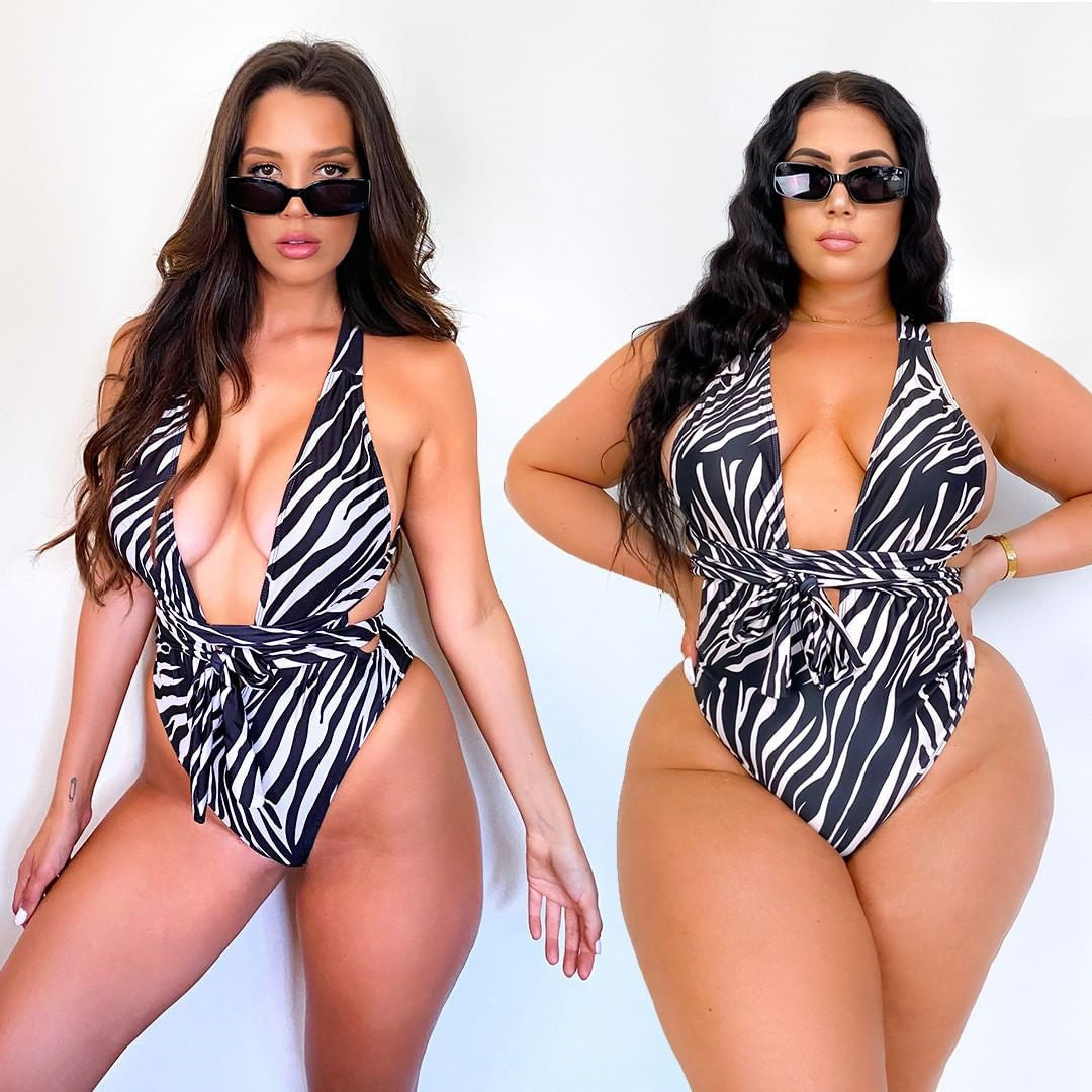 Large Plus Size MM Plus To Increase Sexy One-Piece Bikini Swimsuit