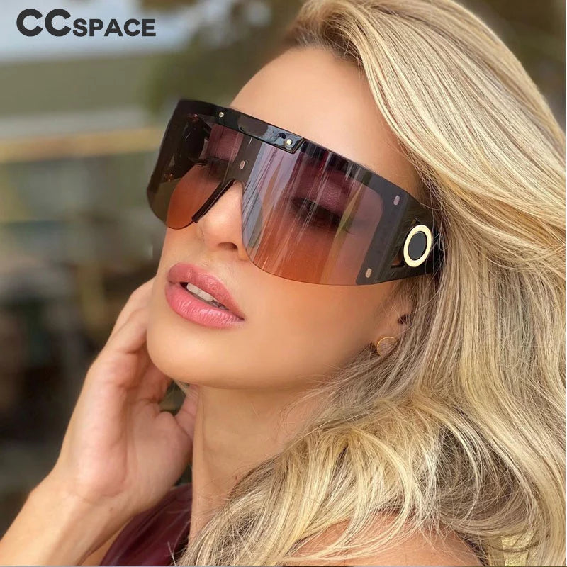 Oversized Luxury Goggle Sunglasses Men Women Fashion Shades UV400 Vintage Glasses