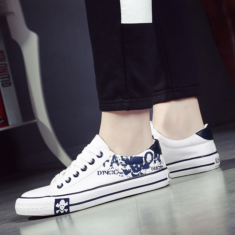 Summer Breathable Bean Shoes Korean Fashion Men'S Shoes Men'S Old Beijing Casual Canvas Lazy Shoes Small White Shoes Tide