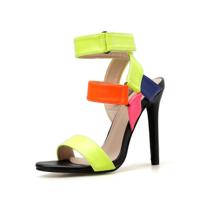 Large-Size High-Heeled Sandals