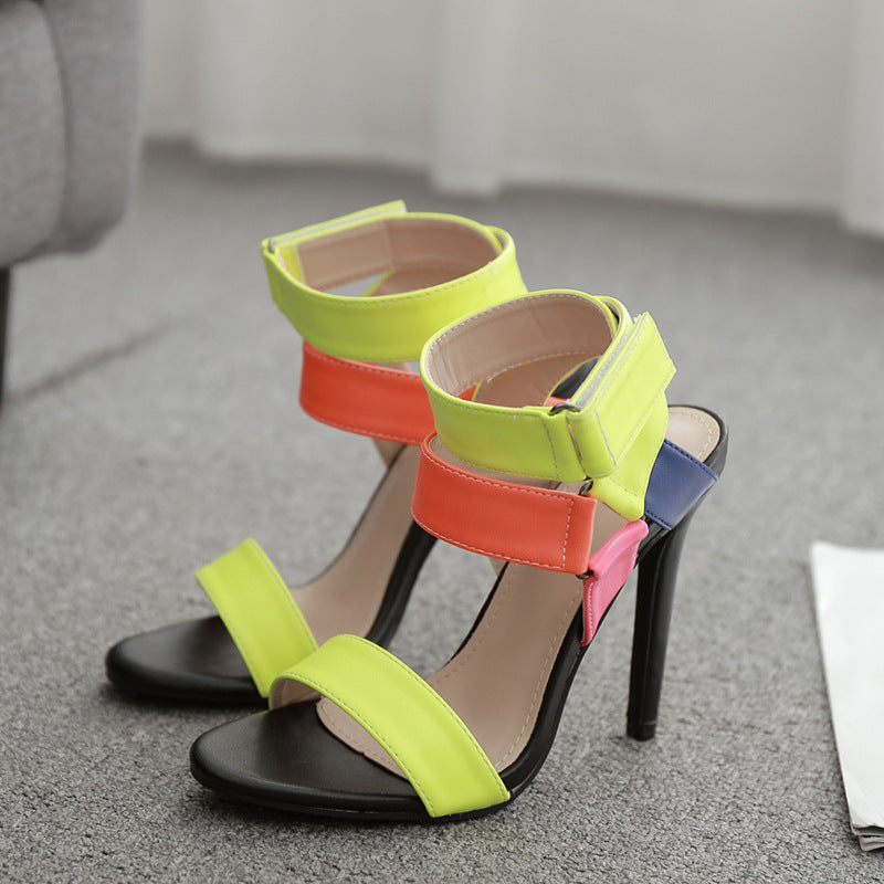 Large-Size High-Heeled Sandals